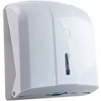 Dozownik ręczników papierowych HYGOSTAR 88838 — biały, kompatybilny z ręcznikami składanymi w Z i C