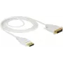 adapter kablowya wideo DeLOCK 83814 2m DisplayPort DVI Biały