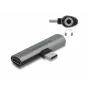 DeLOCK 64186 adapter kablowy USB Type-C USB Type-C + 3.5mm Szary