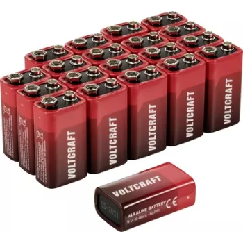 Voltcraft VC-16107985 Bateria blokowa 9 V alkaliczno-manganowa 550 mAh 9 20 szt. (VC-16107985)