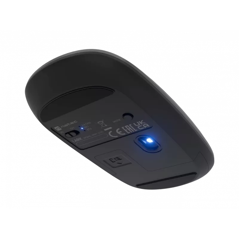 Natec Mysz | Lark | Bezprzewodowa | 2,4 GHz, Bluetooth | Antracytowa