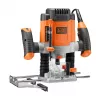 Router/Trimmer Czarny & Decker KW1200EKA-QS — kompaktowy frezarka górnowrzecionowa z regulowaną głębokością, ergonomiczną konstrukcją
