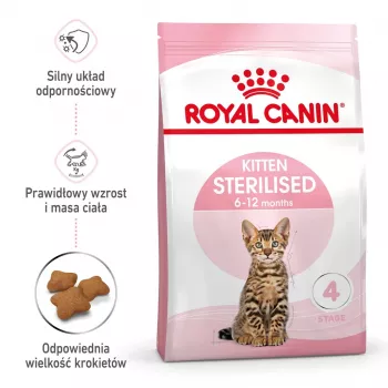 Sucha karma dla kota Royal Canin Kitten Sterilised 3,5 kg — drób, 34% białka, 12% tłuszczu