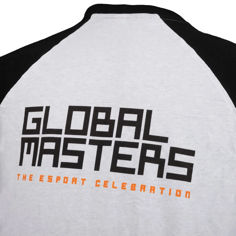 T-shirt Global Masters z logo GM - biały (XL)