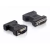 Delock - Adapter VGA - DVI-I (W) na HD-15 (VGA) (M) - śruby radełkowane (65017)