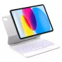 Etui folio z klawiaturą Bluetooth Inateck KB09119-10 do Apple iPad 11 cali (27,9 cm) – białe, bateria 500 mAh