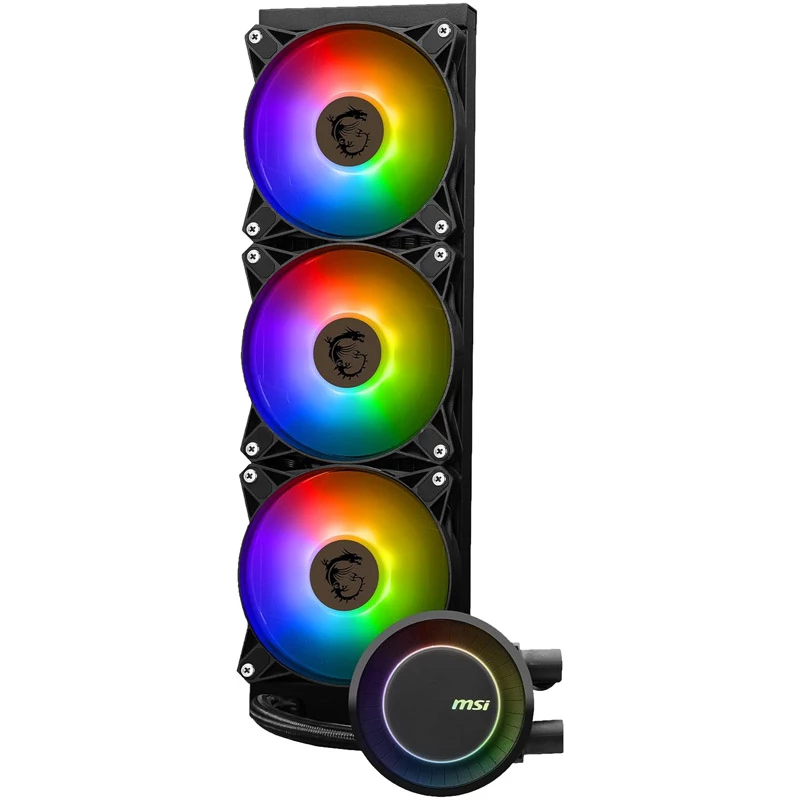 MSI MAG CORELIQUID E360 system chłodzenia komputera Płyta główna, Procesor Zestaw chłodzenia cieczą 12 cm Czarny