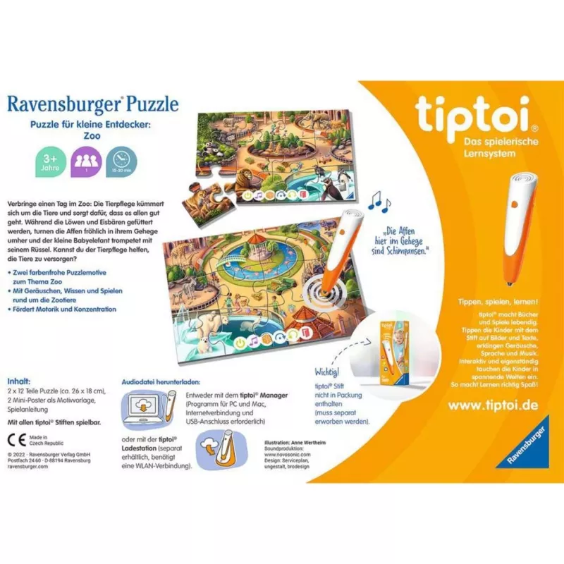 tiptoi Puzzle dla młodych odkrywców: Zoo