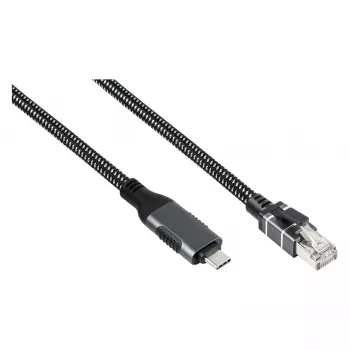 Kabel Ethernet Good Connections USB-C RJ45, antracytowy, 1,0 m