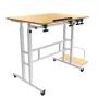 Maclean mobilny stolik pod laptopa, biały, 80x60cm, maks. 50kg, reg. wysokość 67-115cm, MC-124 W