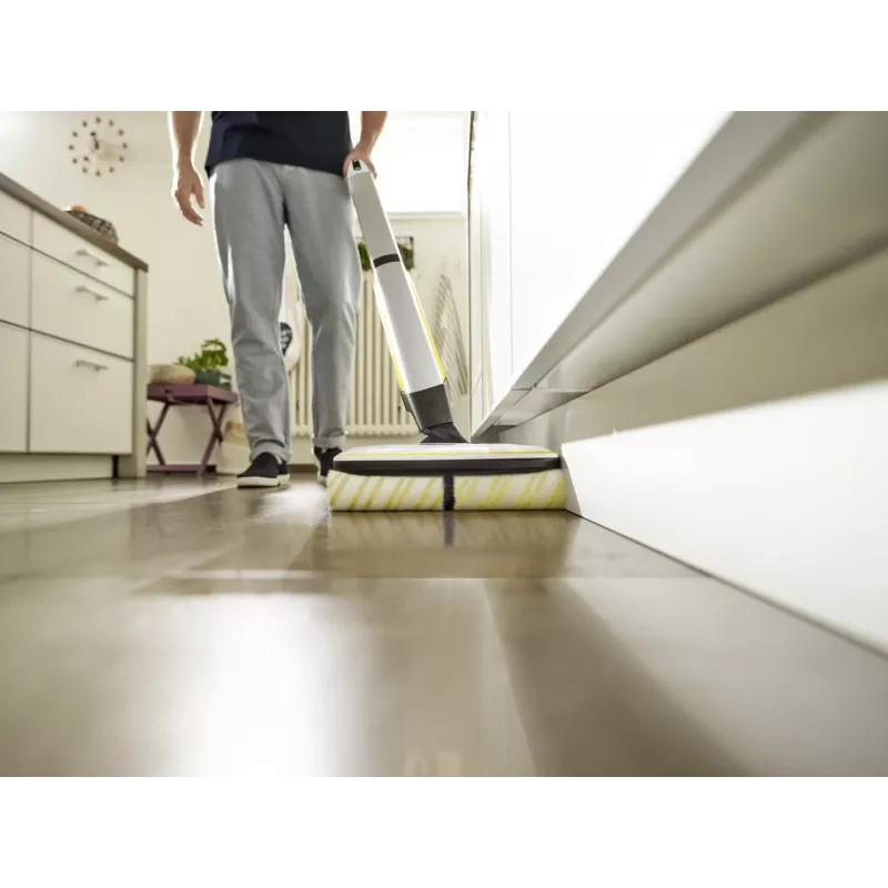 Kärcher FC 7 CORDLESS Miotła elektryczna Akumulatorowa Na mokro Bezworkowa Czarny, Biały, Żółty 2,85 Ah