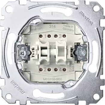 Przycisk Merten MEG3155-0000 — 1P, metaliczny, 250 V AC, 10 A