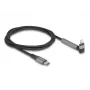 Kabel do ładowania i transmisji danych USB Type-C na Lightning z kątową wtyczką i funkcją podstawki, DELOCK 1,5 m, 9 V 3 A (MFi)
