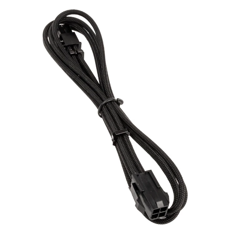 BitFenix Alchemy Kabel przedłużający 4-Pin-ATX12V, 45 cm, w oplocie - czarny