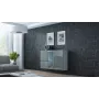 Cama Komoda VIGO 90/120/38 biały/szary połysk