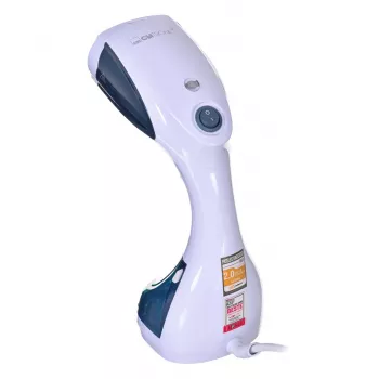 Ręczny parownic do ubrań CLATRONIC DB 3717 — 1100 W, zbiornik 200 ml, para ~20 g/min, ceramiczna stopa