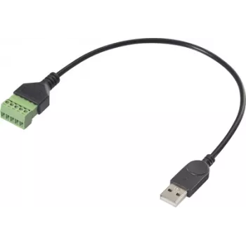 Kabel adaptera Renkforce USB 2.0 [1x wtyk A 2.0 - 1x zacisk] RF-6443966 30 cm (RF-6443966)