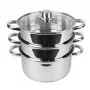 Parowar elektryczny Maestro MR-2900-18 1500W parowiec pionowy, garnek 18 cm, 2 L, stal nierdzewna i szkło, kompatybilny z indukcją