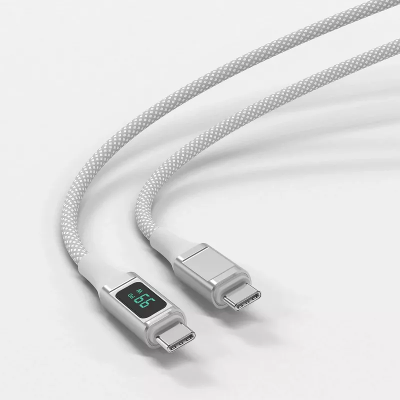 Kabel USB-C na USB-C 4smarts DigitCord 100 W 1,5 m biały