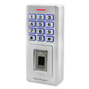 Zamek kodowy z czytnikiem linii papilarnych i RFID QOLTEC 52447 z ochroną IP68