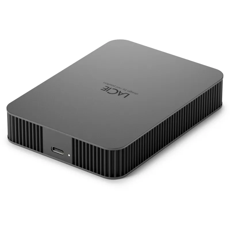 LaCie Mobile Drive Secure 5TB Przenośny Dysk Twardy 2,5 cala Mac i PC Kosmiczna Szarość Usługa Odzyskiwania Danych (STLR5000400)
