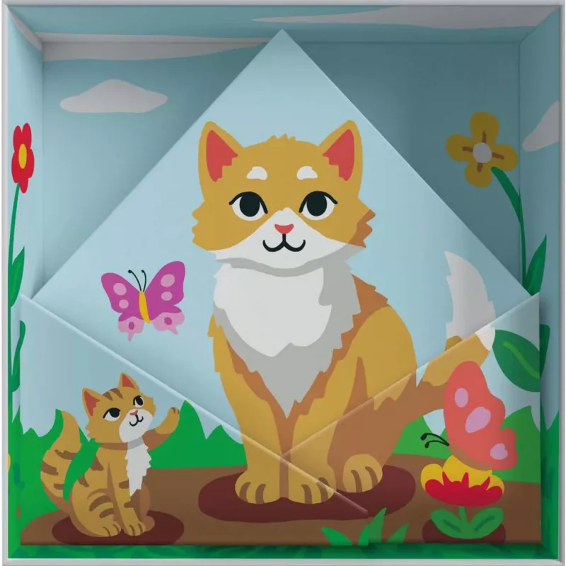 Zestaw do malowania Ravensburger CreArt Do it together — kot, wspólny zestaw farb
