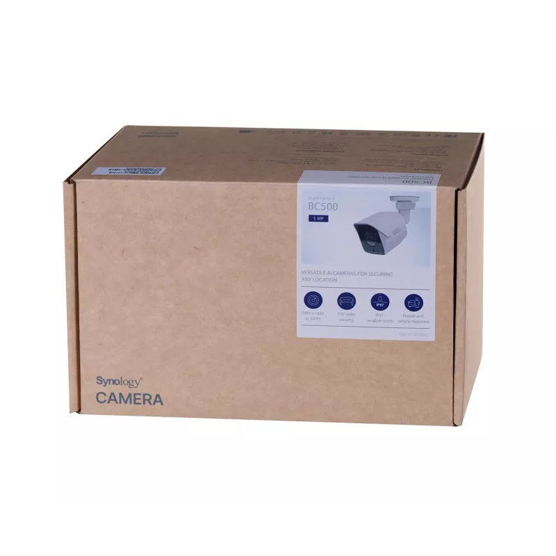 Kamera bezpieczeństwa Synology BC500 Bullet IP, wewnętrzna i zewnętrzna, 2880 x 1620 pikseli, ściana