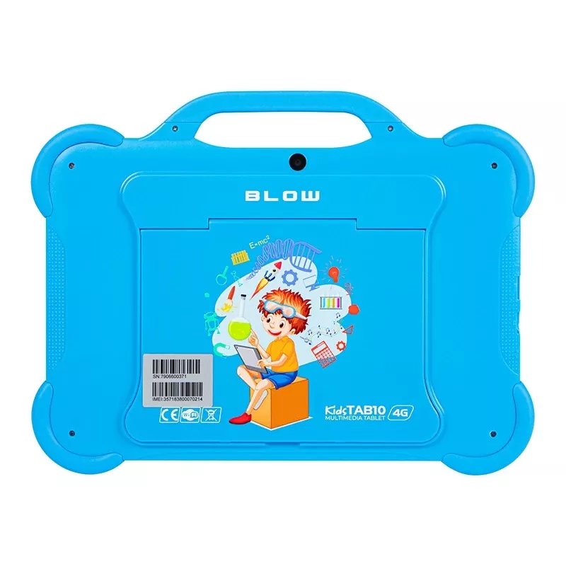 Tablet BLOW KidsTAB10 10,1-calowy pełnowymiarowy tablet, 10,1 cala IPS 1200x1920, Android 12, 4 GB RAM, 64 GB eMCP, 4G (MicroSIM), 6000 mAh, Astral niebieski