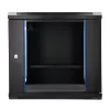 EXTRALINK LITE 9U 530X400 CZARNA SZAFKA RACK DO MONTAŻU NA ŚCIANIE Z PÓŁKĄ