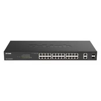 Przełącznik sieciowy D-Link DGS-1100-26MPV2/E zarządzalny L2 Gigabit Ethernet (10/100/1000) z zasilaniem przez Ethernet (PoE), czarny