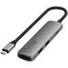 Satechi ST-P4SM koncentrator interfejsów USB Type-C 10000 Mbit/s Szary
