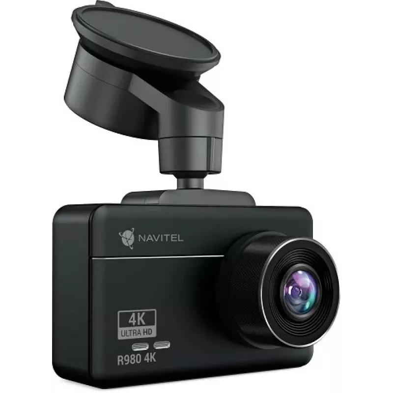 Navitel R980 4K – Wideorejestrator z Wi-Fi, GPS-informerem i cyfrowym prędkościomierzem, wyświetlacz IPS 3'', 854x480, dotykowy, mapy, GPS (satelitarny)
