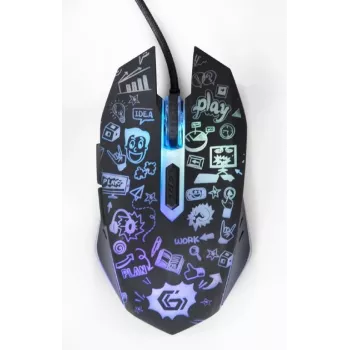 Mysz USB optyczna CZARNA/MUS-6B-GRAFIX-01 Gembird