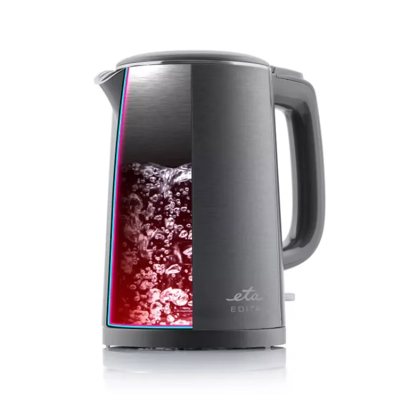 Czajnik ETA | ETA859590020 EDITA | Elektryczny | 2200 W | 1,5 L | Stal nierdzewna | Obrotowa podstawa 360° | Szary