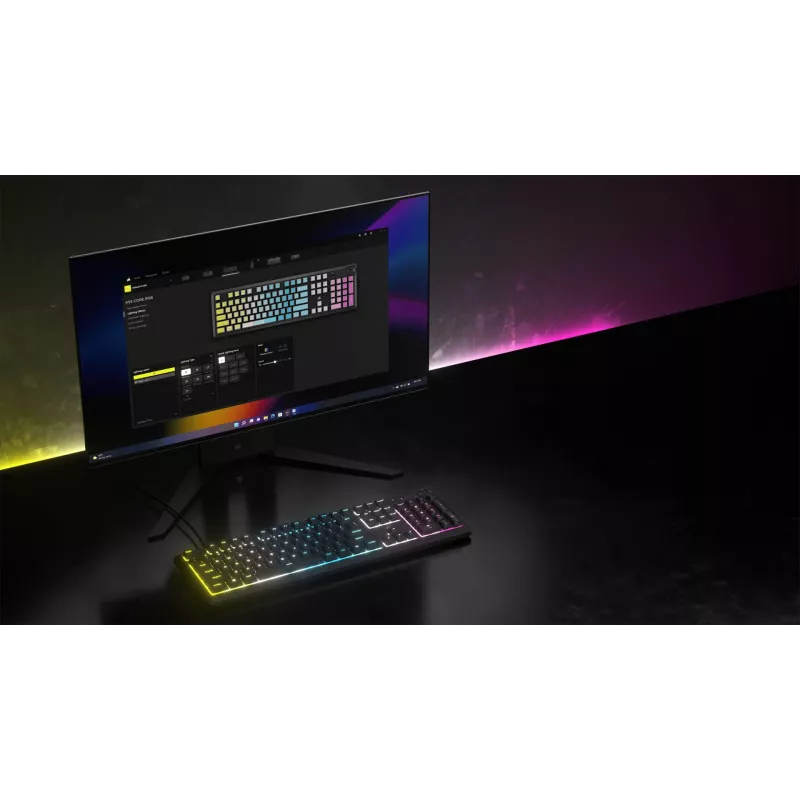 Corsair K55 CORE RGB klawiatura Gaming USB QWERTZ niemiecki Czarny