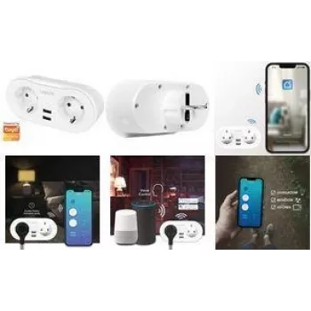 Inteligentne gniazdo Wi‑Fi LOGILINK SH0102, białe, 2 gniazda