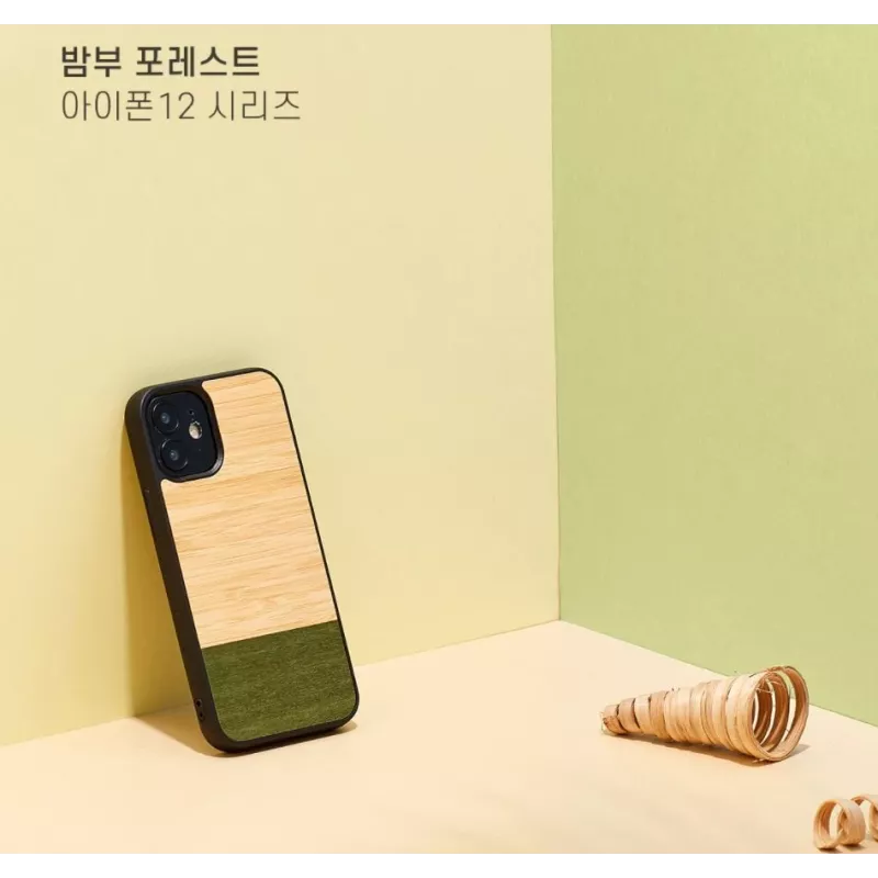 Etui na telefon man and wood do iPhone 12 mini — bamboo forest Czarny