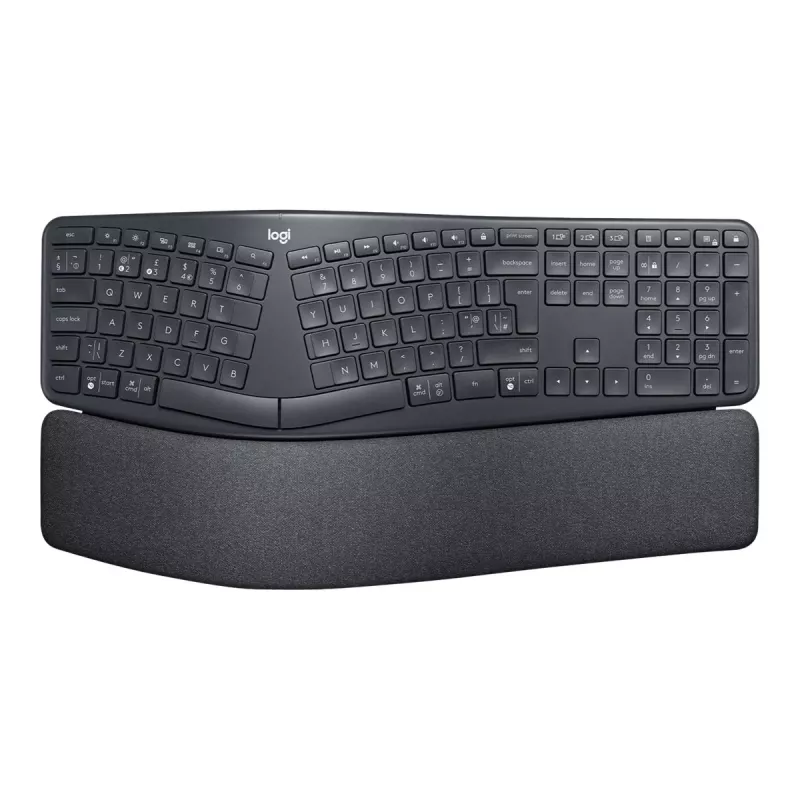 Logitech ERGO K860 - Klawiatura - Bezprzewodowa - 2,4 GHz, Bluetooth 5.0 - QWERTY - GB - Grafit