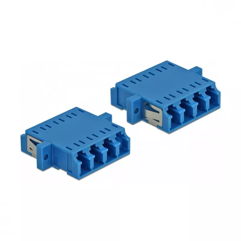 Adapter światłowodowy DELOCK LC żeński na LC żeński duplex, niebieski, opakowanie 2 szt.