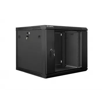 Szafa ścienna LANBERG 9U 19 cali WF01-6609-10B, 600×600×507 mm, 60 kg, IP20, czarna