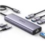 Ugreen 15598 USB 3.2 Gen 1 Type-C Hub HDMI RJ-45 USB 3.0 srebrny