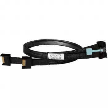 Adapter napędów ICY BOX MB413L-B — MCIO 8i SFF-TA-1016 na 2× MCIO 4i SFF-TA-1016