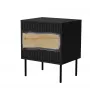 Cama INSERTO Szafka nocna, 2 szt., 50x40x61.5 cm, czarny + LED