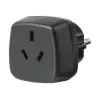 Adapter podróżny Australia/Chiny > Wtyczka z uziemieniem, adapter czarny