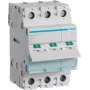 Hager SBN380. Prąd znamionowy: 80 A, Napięcie cewki (maks.): 440 V. Liczba modułów (maks.): 3 moduły. Szerokość: 52,5 mm, Głębokość: 68 mm, Wysokość: 83 mm (SBN380)