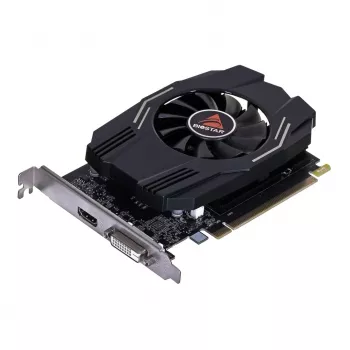 Karta graficzna BIOSTAR GeForce GT 1030 — 4 GB GDDR4, 64-bitowa, PCIe x16 4.0, aktywne chłodzenie, DVI-D + HDMI