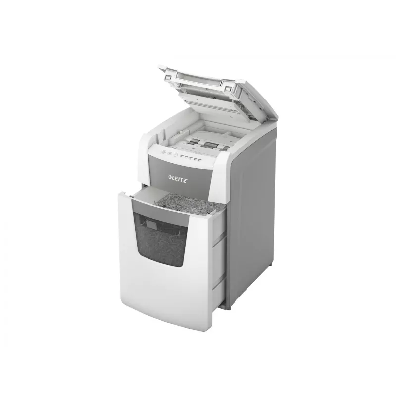 Leitz IQ Autofeed Office 150 Automatyczna niszczarka do papieru P4, cięcie poprzeczne, 22 cm, 4 x 30 mm, 44 l, 350 arkuszy, 55 dB