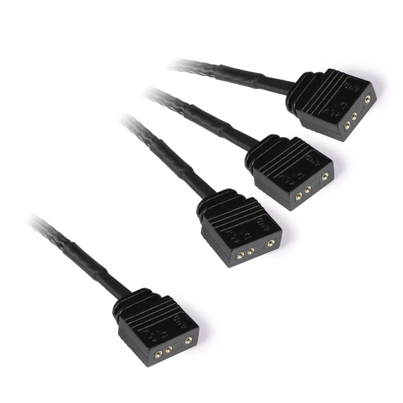 Kabel rozgałęźnik RGB Alphacool 18707 5V Czarny 600mm