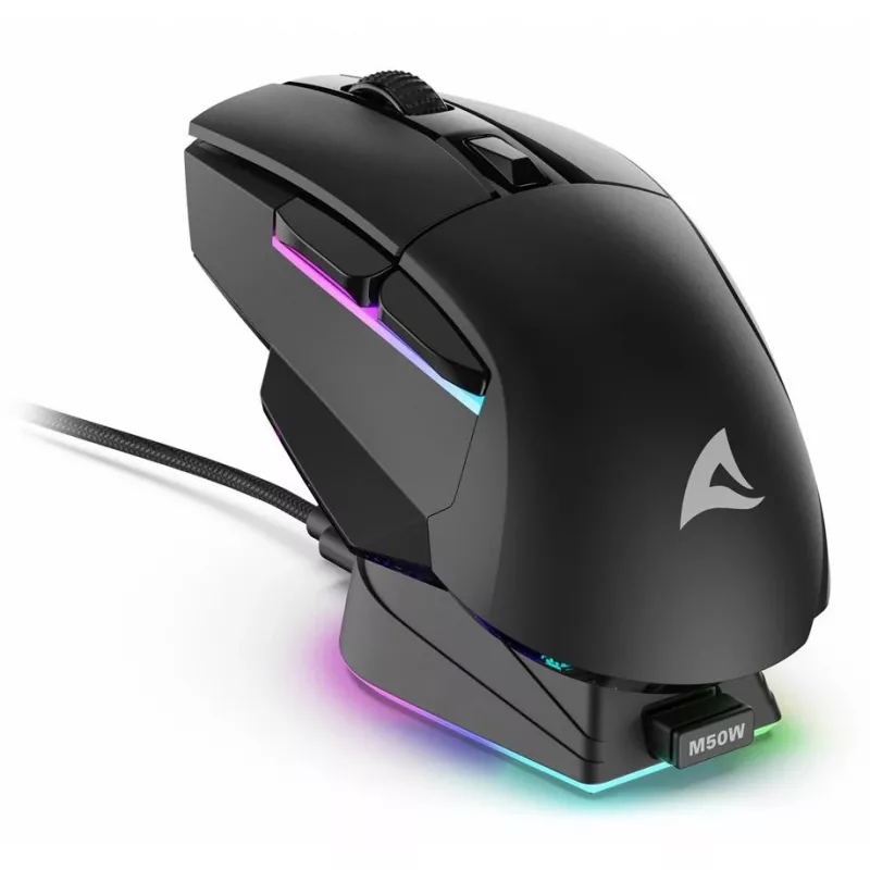 Skiller SGM50W Czarna optyczna mysz gamingowa RGB