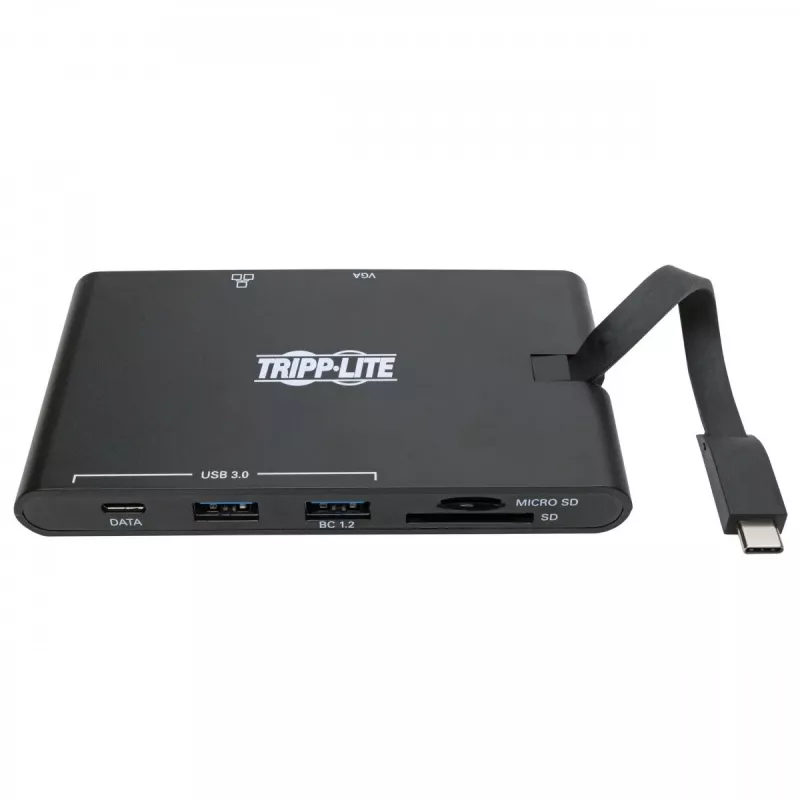 Stacja dokująca USB-C - 4K HDMI, VGA, USB 3.2 Gen 1, hub USB-A/C, Gigabit Ethernet, gniazda kart pamięci, ładowanie PD 100 W
